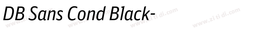 DB Sans Cond Black字体转换